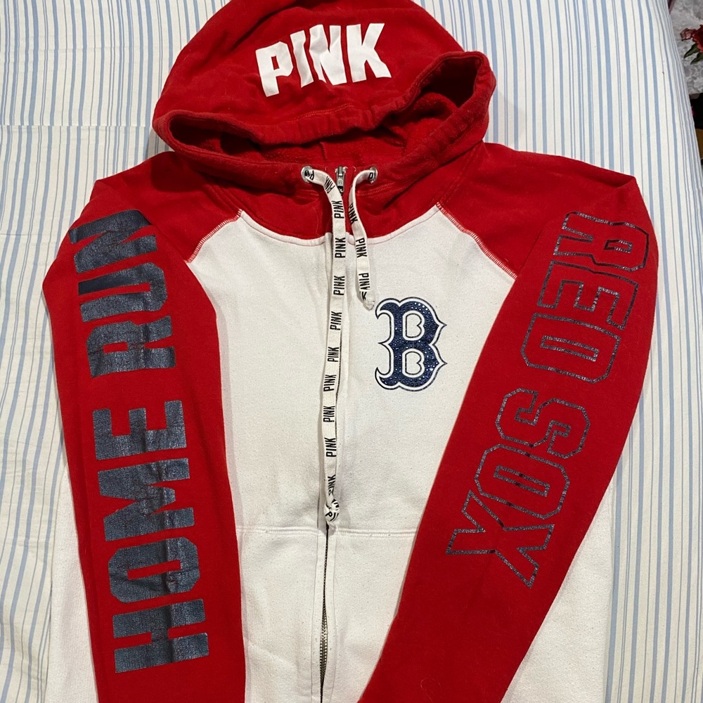 Red Sox Bling front zip hoodie